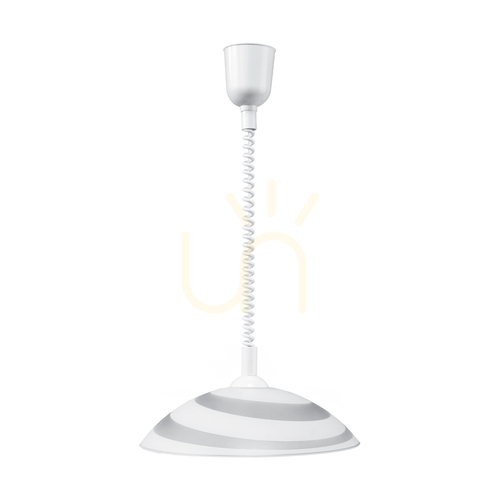 Prüfen Circle Pendelleuchte, 1xE27, Max. 60 W, weißer Kunststoff/weißer Glasschirm, Ø 35 cm