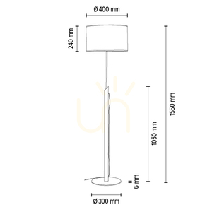 Colette Grey Stehlampe, 1xE27, Max. 60 W, grau gebeiztes Kiefernholz, schwarzes Metall, schwarzes geflochtenes Kabel, grauer Lampenschirm, Ø 40 cm small 4