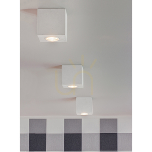Concretedream Square Deckenleuchte, 1xGU10, Max. 6 W, weißer Beton, 10 cm small 1