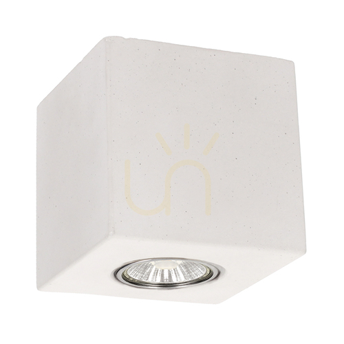 Prüfen Concretedream Square Deckenleuchte, 1xGU10, Max. 6 W, weißer Beton, 10 cm