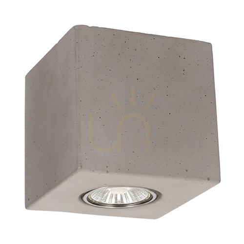 Prüfen Concretedream Square Deckenleuchte, 1xGU10, Max. 6 W, Betongrau, 10 cm