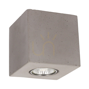 Concretedream Square Deckenleuchte, 1xGU10, Max. 6 W, Betongrau, 10 cm small 0