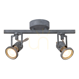 Concreto Deckenleuchte, 2xGU10, Max. 50 W, Beton und Metall, 28,5 cm small 1