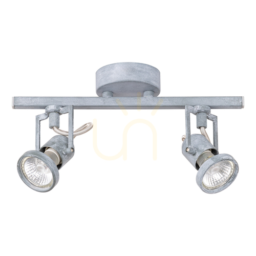 Prüfen Concreto Deckenleuchte, 2xGU10, Max. 50 W, Beton und Metall, 28,5 cm