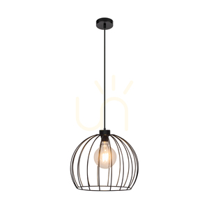 Coop Pendelleuchte 1xE27 Max. 60 W, schwarzes Metall-/schwarzes PVC-Kabel, Ø 37 cm small 1