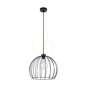Coop Pendelleuchte 1xE27 Max. 60 W, schwarzes Metall-/schwarzes PVC-Kabel, Ø 37 cm small 0