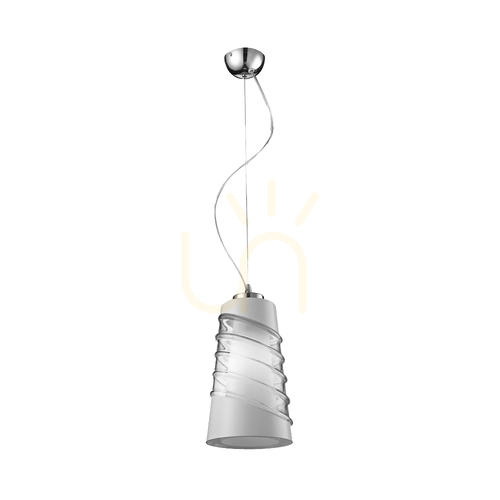 Prüfen Crister Pendelleuchte, 1xE27, Max. 60 W, Metall in Chromoptik/klarer Glasschirm, Ø 18 cm