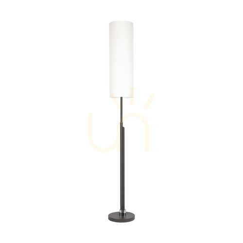 Prüfen Stehlampe „Eleganta“, inklusive LED + 500 lm, 3000 K, 22 W, anthrazitfarbenes Metall / schwarzes PVC-Kabel / weißer Lampenschirm, Ø 25 cm