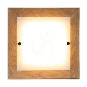 LED-Deckenleuchte Spot Light Finn 4022974, geölte Eiche und weißes Glas, 29 × 29 cm, 2700 K small 1