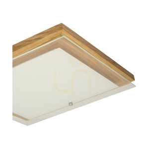 LED-Deckenleuchte Spot Light Finn 4022974, geölte Eiche und weißes Glas, 29 × 29 cm, 2700 K small 2