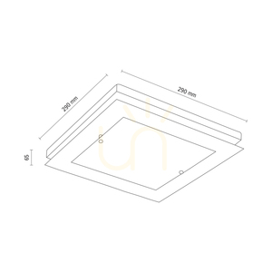 LED-Deckenleuchte Spot Light Finn 4022974, geölte Eiche und weißes Glas, 29 × 29 cm, 2700 K small 4
