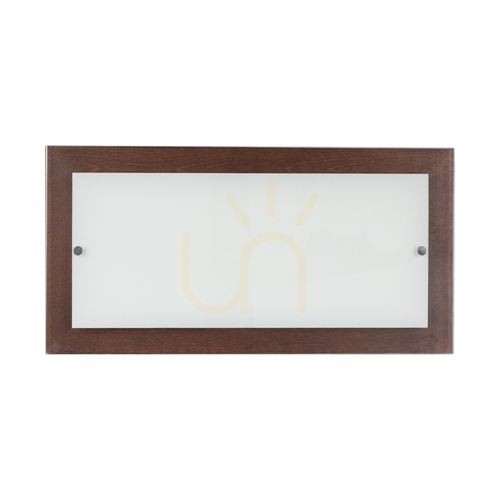 Prüfen Wandleuchte „Finn“, 1xLED, 2700 K, 24 W, Buche und Walnussholz / weiß-transparentes Glas, 57 cm