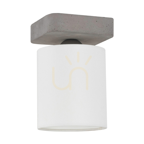 Prüfen Wandleuchte „Gentle“ 1xE27 Max. 25 W, betongrau/schwarz (Metall)/weißer Lampenschirm, 13,5 cm