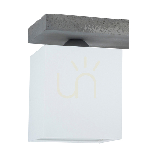 Prüfen Deckenleuchte Spot Light GREAT 2241336, 3 × E27, grauer Beton und weiße Stoffschirme, 55 cm