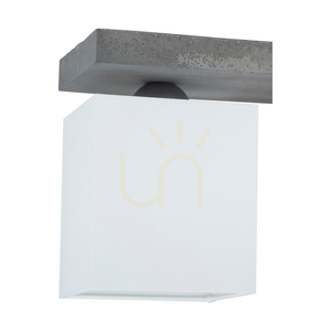 Deckenleuchte Spot Light GREAT 2241336, 3 × E27, grauer Beton und weiße Stoffschirme, 55 cm small 1