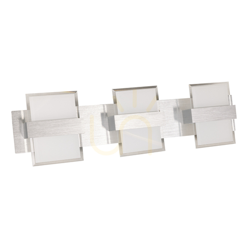 Prüfen Wandleuchte „Hana“, 3xLED, 3000 K, 5 W, gebürstetes Aluminium, Metall/milchig-transparentes Glas, 54,5 cm