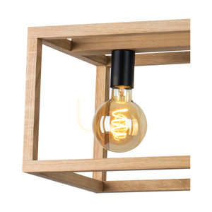 Spot Light KAGO 61590474 Pendelleuchte, geölte Eiche und Schwarz, 4 × E27, 90 cm small 2