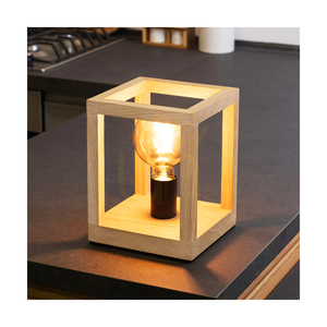 Spot Light Kago 7154174 Tischleuchte E27, geölte Eiche und Schwarz, 20 × 20 × 25 cm small 3