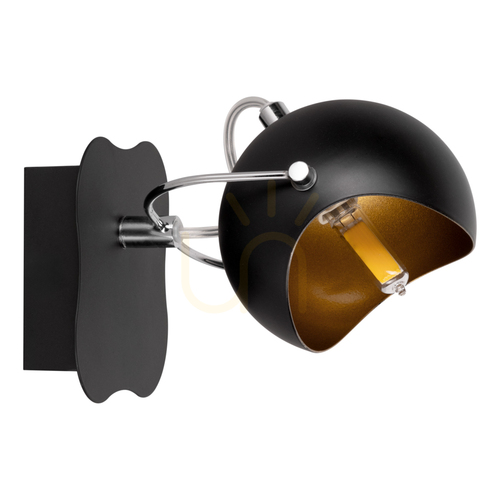 Prüfen Kana Wandleuchte 1xG9 Max. 28 W, schwarz/gold, Metall, 12 cm