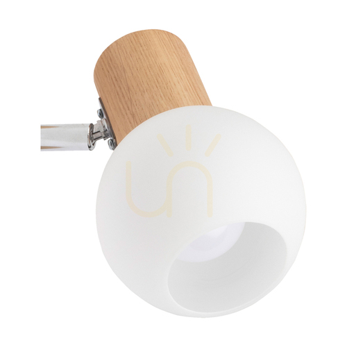 Prüfen Spot Light Karin 2231174 Wandleuchte – geölte Eiche, weißer Glasschirm, 1×E14