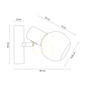 Spot Light Karin 2231174 Wandleuchte – geölte Eiche, weißer Glasschirm, 1×E14 small 2