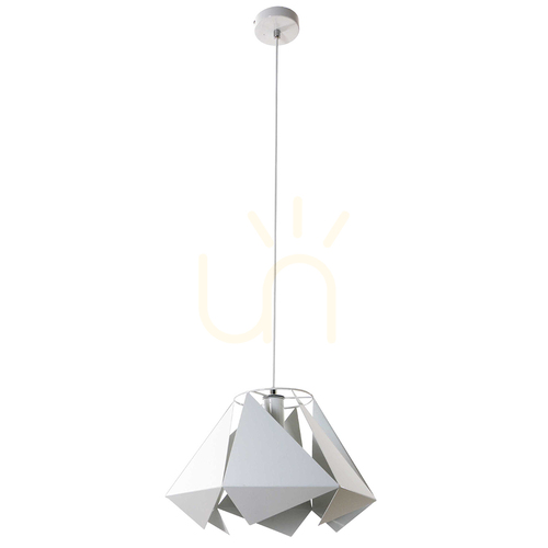 Prüfen Kite-Pendelleuchte 1xE27 Max. 60 W, weißes Metall/weißes PVC-Kabel, Ø 38 cm