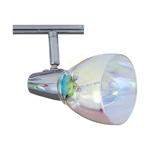 Kora-Deckenleuchte, 3xE14, Max. 40 W, Chrom/mehrfarbige Glasschirme, 58,5 cm small 1
