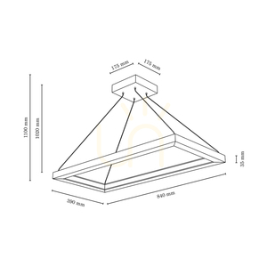 Legno Pendelleuchte, 1xLED, 3000 K, 31,5 W, Buchen- und Nussbaumholz / transparentes PVC-Kabel, 84 cm small 2