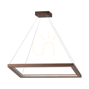 Legno Pendelleuchte, 1xLED, 3000 K, 31,5 W, Buchen- und Nussbaumholz / transparentes PVC-Kabel, 84 cm small 0