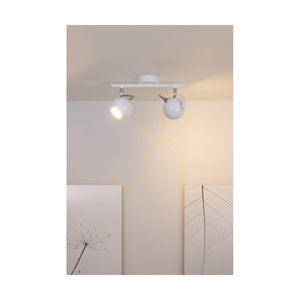 Deckenleuchte „Lea“, 2xGU10, Max. 50 W, Weiß/Chrom-Metall, 30,5 cm small 3