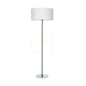 Leila Stehlampe, 1xE27, Max. 60 W, Metall in Chromoptik / transparentes PVC-Kabel / Lampenschirm aus Papier und PVC mit Polka-Dot-Muster, Ø 50 cm small 0