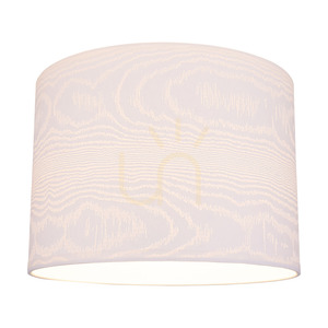 Leila Tischlampe, 1xE27, Max. 40 W, Metall in Chromoptik / transparentes PVC-Kabel / Lampenschirm aus Papier und PVC mit Holzmaserung, Ø 50 cm small 3