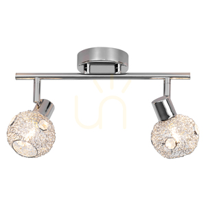 Deckenleuchte „Lena“, 2xG9, Max. 28 W, Chrom/transparentes Metall, 29,5 cm small 1