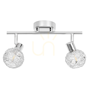 Deckenleuchte „Lena“, 2xG9, Max. 28 W, Chrom/transparentes Metall, 29,5 cm small 0