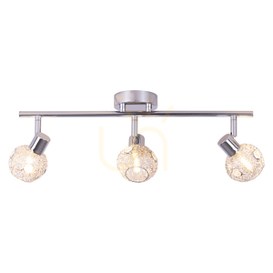 Deckenleuchte „Lena“, 3xG9, Max. 28 W, Chrom/transparentes Metall, 47,5 cm small 1