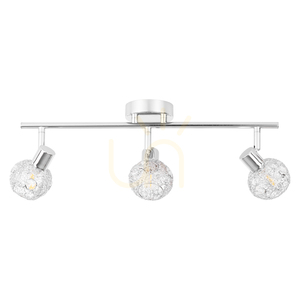 Deckenleuchte „Lena“, 3xG9, Max. 28 W, Chrom/transparentes Metall, 47,5 cm small 0
