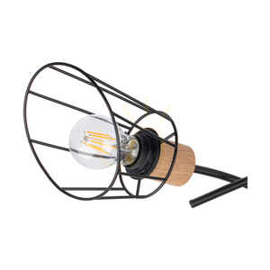 Linra Deckenleuchte, 3xE27, Max. 40 W, geölte Eiche/schwarzes Metall, Ø 70 cm small 1