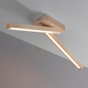 Linus Deckenleuchte, 2xLED, 3000 K, 9 W, Birke, 57 cm small 1