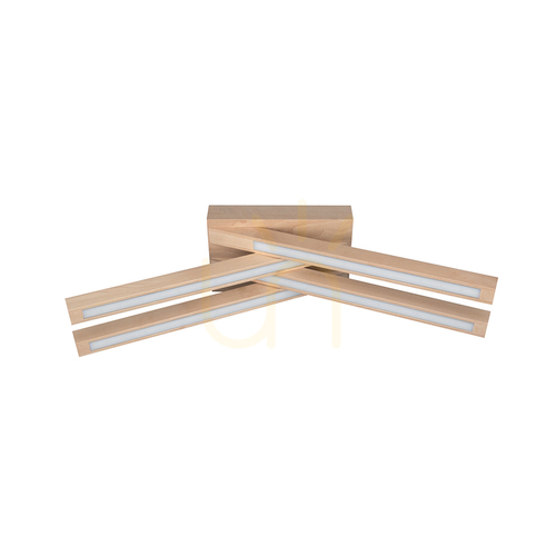 Prüfen Linus Deckenleuchte, 4xLED, 3000 K, 18 W, Birke, 53 cm