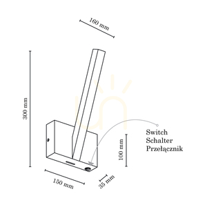 Wandleuchte „Out“ von Linus, 1xLED, 3000 K, 3,75 W, geölte Eiche, 16 cm small 2