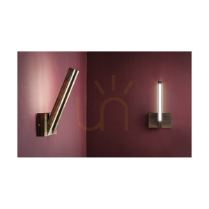 Wandleuchte „Out“ von Linus, 1xLED, 3000 K, 3,75 W, Buchen- und Walnussholz, 16 cm small 1