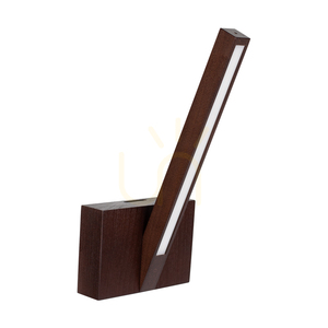Wandleuchte „Out“ von Linus, 1xLED, 3000 K, 3,75 W, Buchen- und Walnussholz, 16 cm small 0