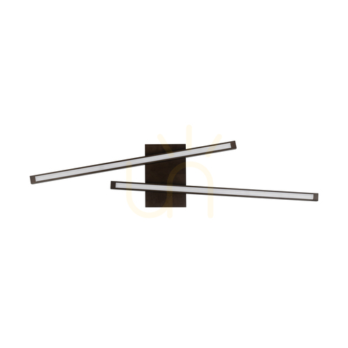 Prüfen Linus Sidelong Deckenleuchte, 2xLED, 3000 K, 18 W, Buche und Walnussholz, 87,5 cm