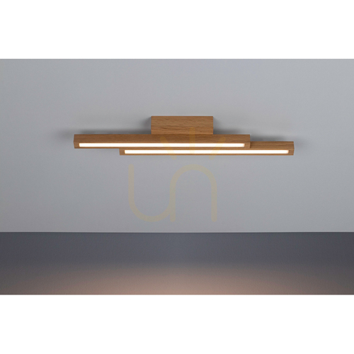Prüfen Linus Straight 2xLED 3000K 12W Deckenleuchte, geölte Eiche, 54,5 cm