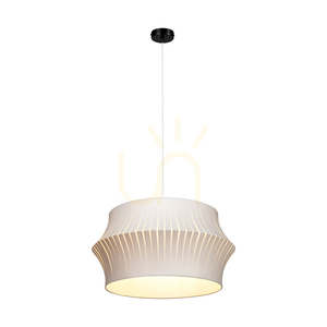 Lotus-Pendelleuchte, 1xE27, Max. 60 W, schwarzes Metall/transparentes PVC-Kabel/grauer Lampenschirm, Ø 57 cm small 3