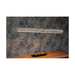 Lucas 1xLED 3000K 33W Pendelleuchte – gebeiztes Kiefernholz, graues/schwarzes Metall, transparentes PVC-Kabel, mit Touch-Dimmer, 115 cm small 1