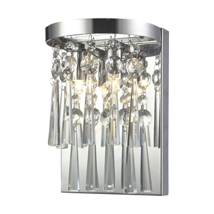Luxoria Wandleuchte, inklusive 2xG9-Fassungen, max.. 3 W, verchromtes Metall/transparente Kristalle, 16 cm small 1