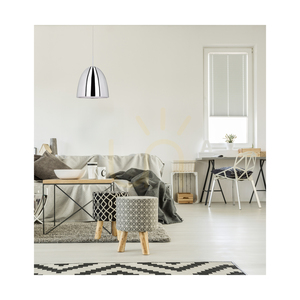 Mads Pendelleuchte, 1xE27, Max. 60 W, Metall in Chromoptik/transparentes PVC-Kabel, Ø 30 cm small 3
