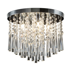 Luxoria-Deckenleuchte, inklusive 4xG9-Fassungen, max.. 3 W, verchromtes Metall/transparente Kristalle, Ø 35 cm small 1
