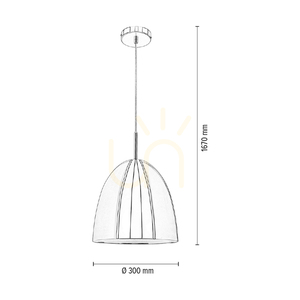 Mads Pendelleuchte, 1xE27, Max. 60 W, Kupfer/transparentes PVC-Kabel, Ø 30 cm small 3